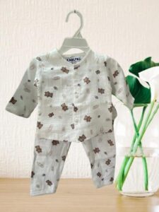 Baby Cotton Night Suit Set – Full Sleeve Shirt & Pajama with Cute Prints