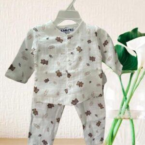 Baby Cotton Night Suit Set – Full Sleeve Shirt & Pajama with Cute Prints