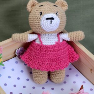 Handmade Crochet Teddy Bear – Soft & Cuddly Plush Toy