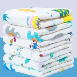 Soft Cotton Baby Swaddle – Multicolor Animal Print